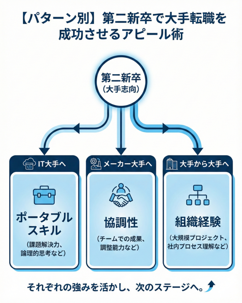 【パターン別】第二新卒で大手転職を成功させるアピール術
