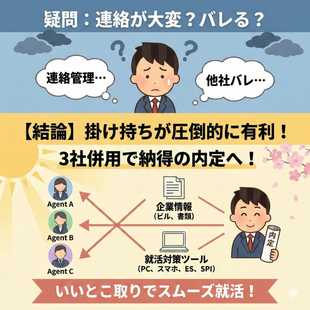 就活エージェントを複数併用すべき5つの理由