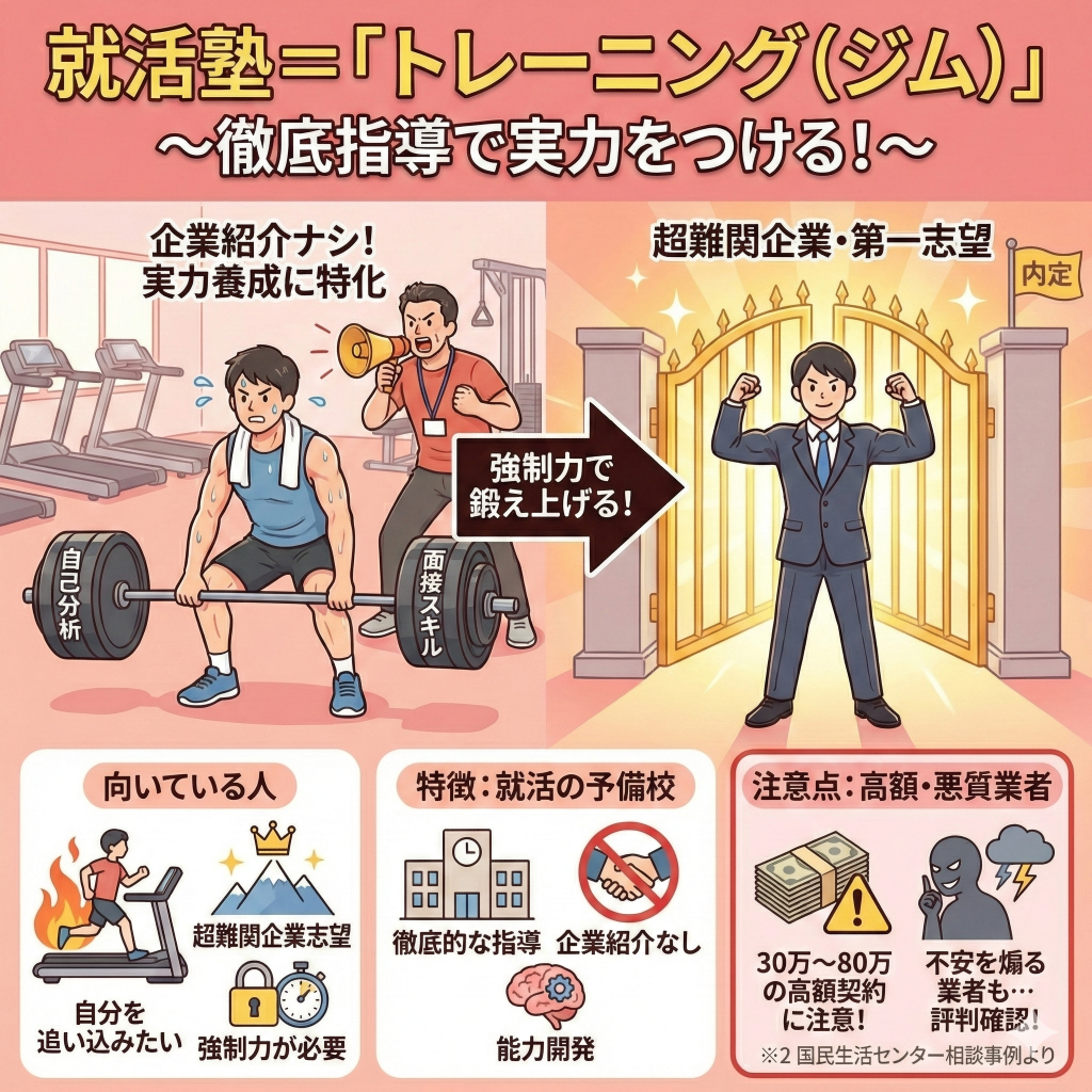 就活塾＝「トレーニング（ジム）」