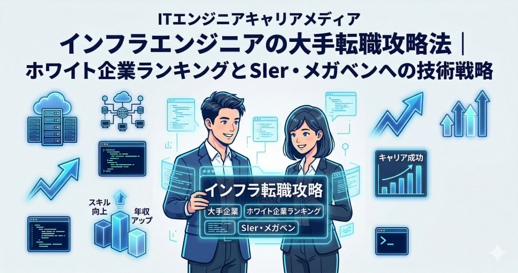 インフラエンジニアの大手転職方法｜ホワイト企業ランキングとSIer・メガベンへの技術戦略