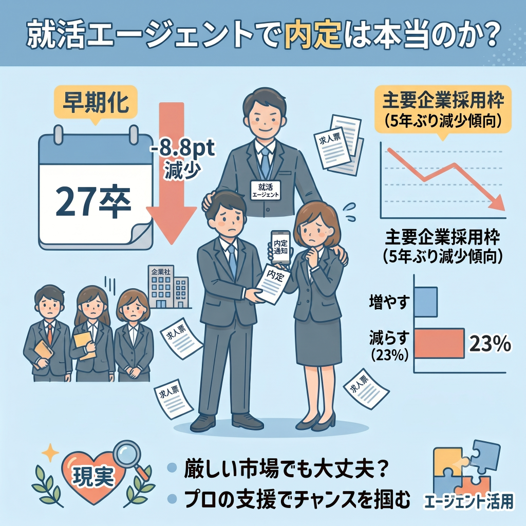 【27卒最新】就活エージェントで内定は本当にもらえるのか?