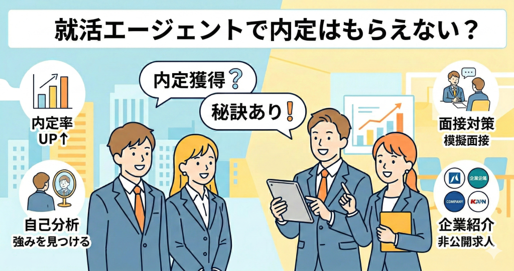 就活エージェントで内定はもらえない?内定率と特別選考ルート獲得の秘訣