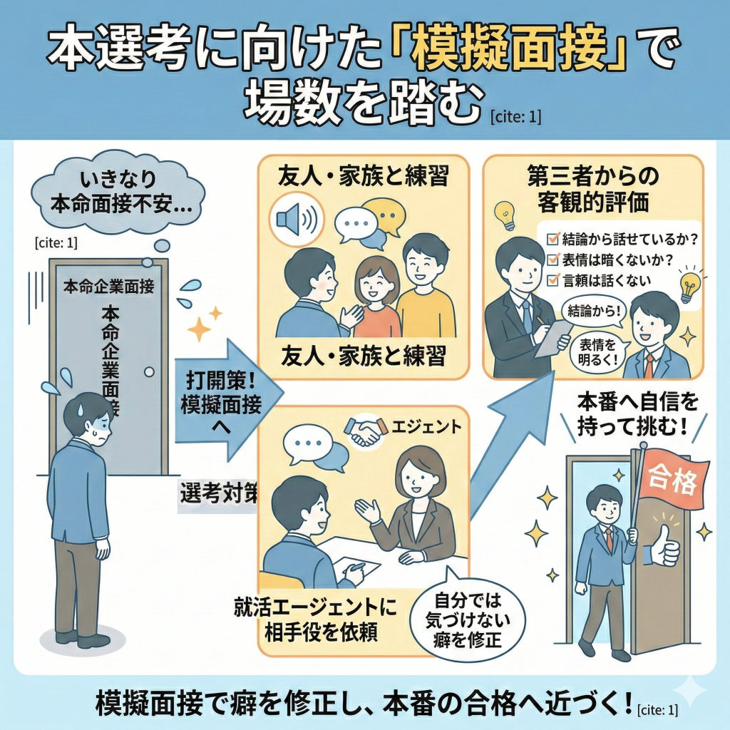 ステップ5：本選考に向けた「模擬面接」で場数を踏む