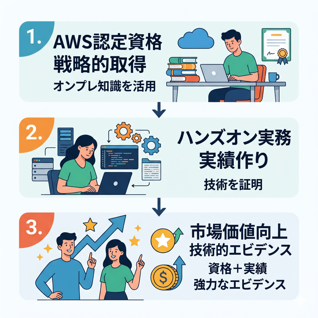 【Step1】AWS認定資格（SAP等）の戦略的取得とハンズオン実務による実績作り