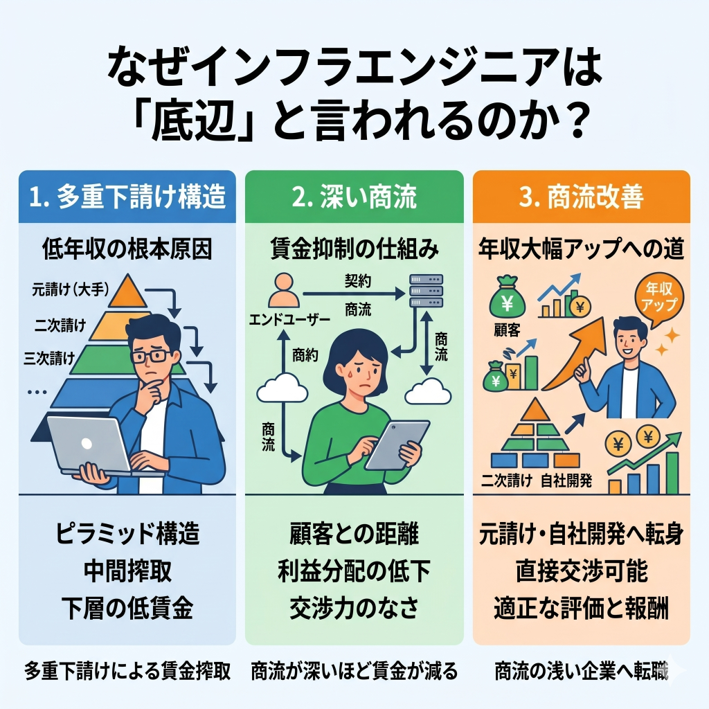 なぜインフラエンジニアは「底辺」と言われるのか？構造的問題の解剖