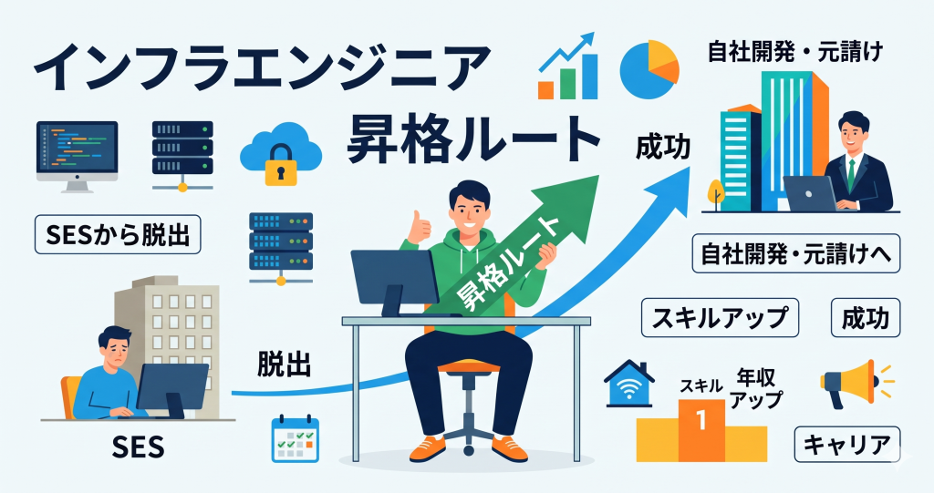 インフラエンジニアは底辺？SESから「自社開発・元請け」へ脱出する昇格ルート