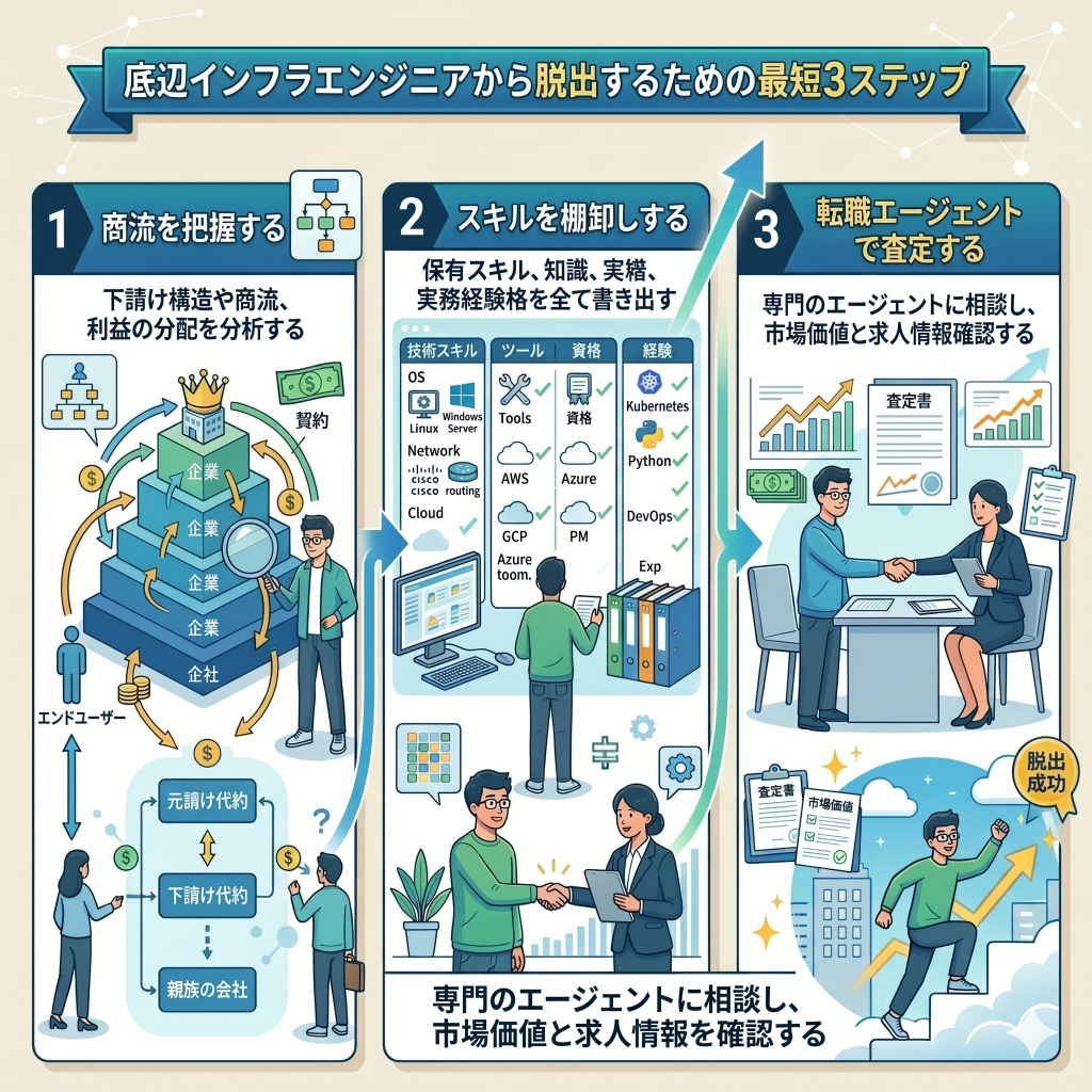 底辺インフラエンジニアから脱出するための最短3ステップ