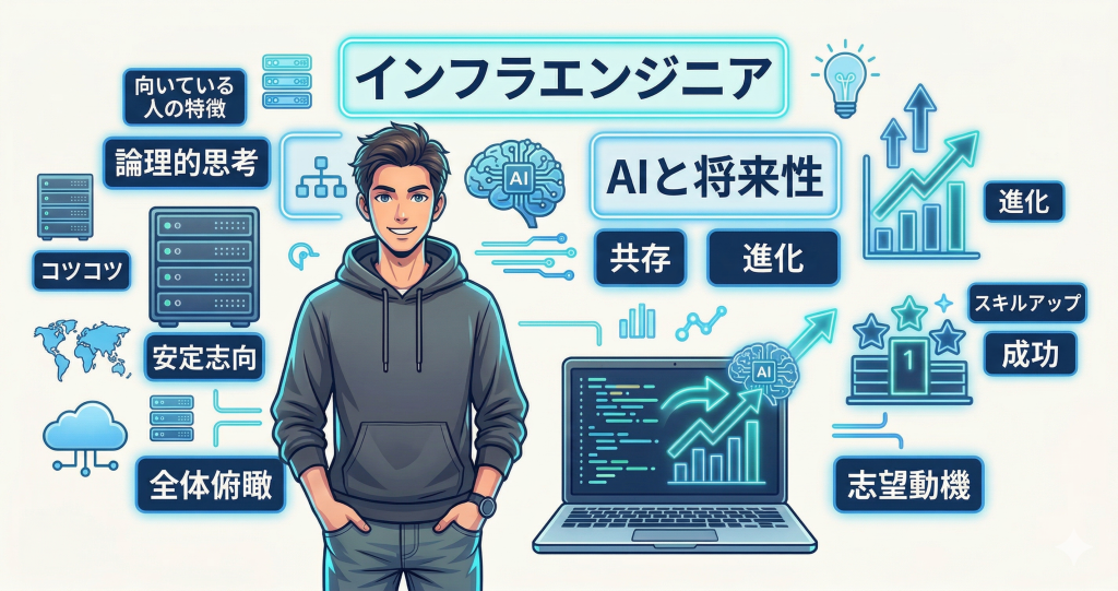 インフラエンジニアに向いている人の特徴と志望動機｜「AIに奪われる」は本当か？
