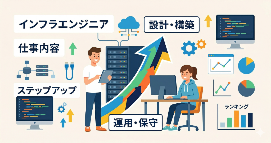 インフラエンジニアとは？仕事内容・業務内容の全貌｜運用保守から設計構築へのステップアップ