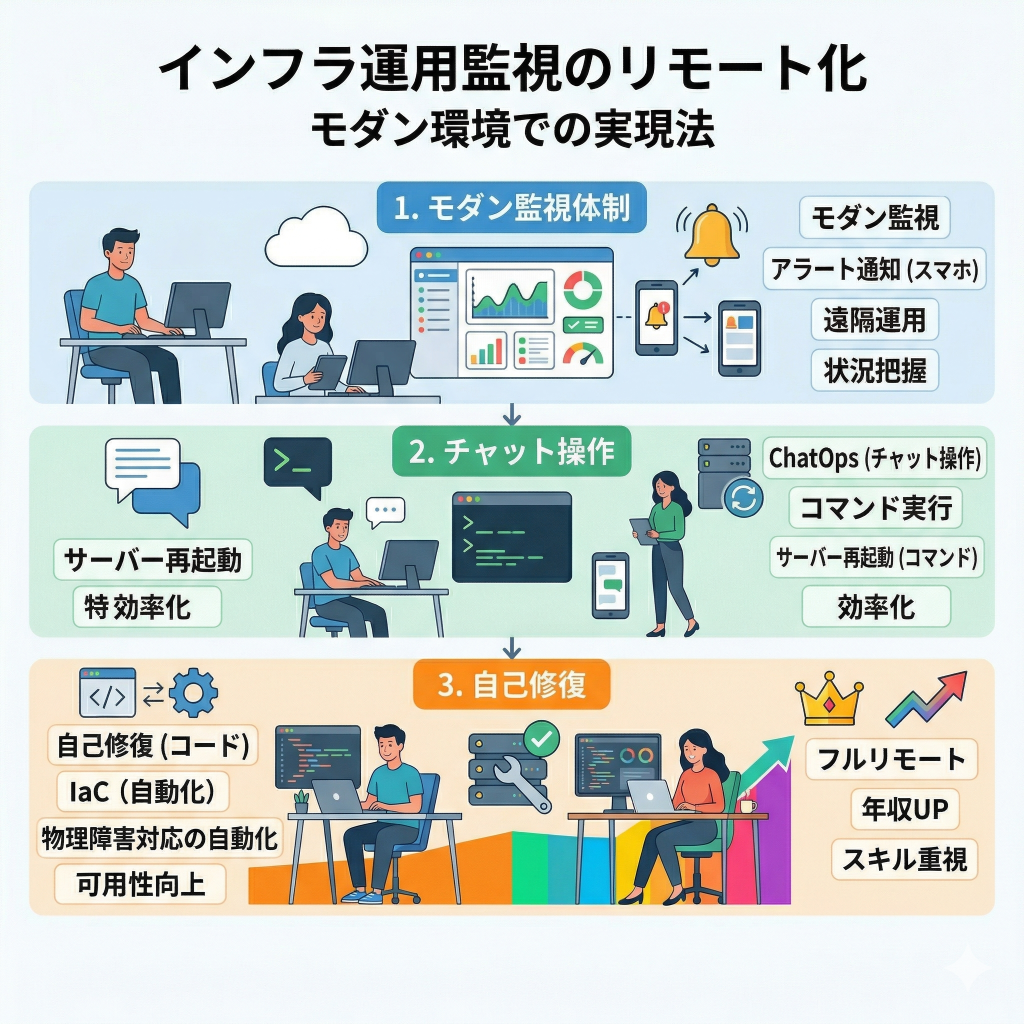インフラエンジニアの「運用監視は出社」は古い?モダン環境でのリモート実現法