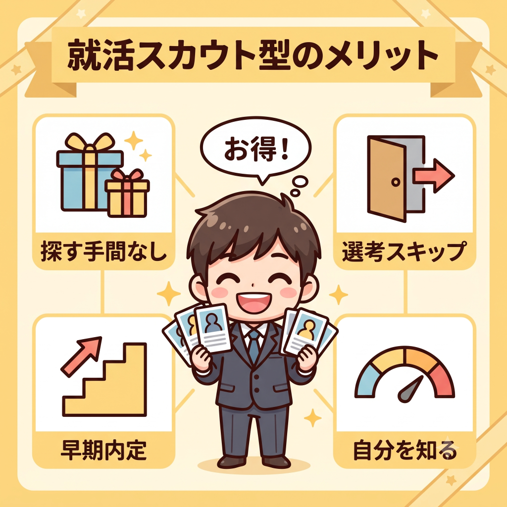就活スカウトのメリット