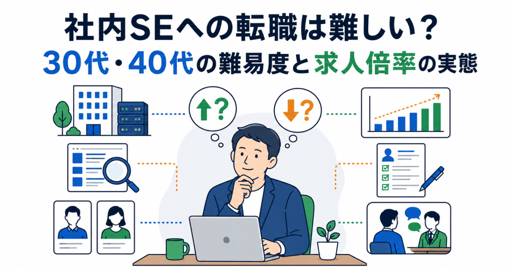 社内SEへの転職は難しい?20代・30代・40代の難易度と求人倍率の実態