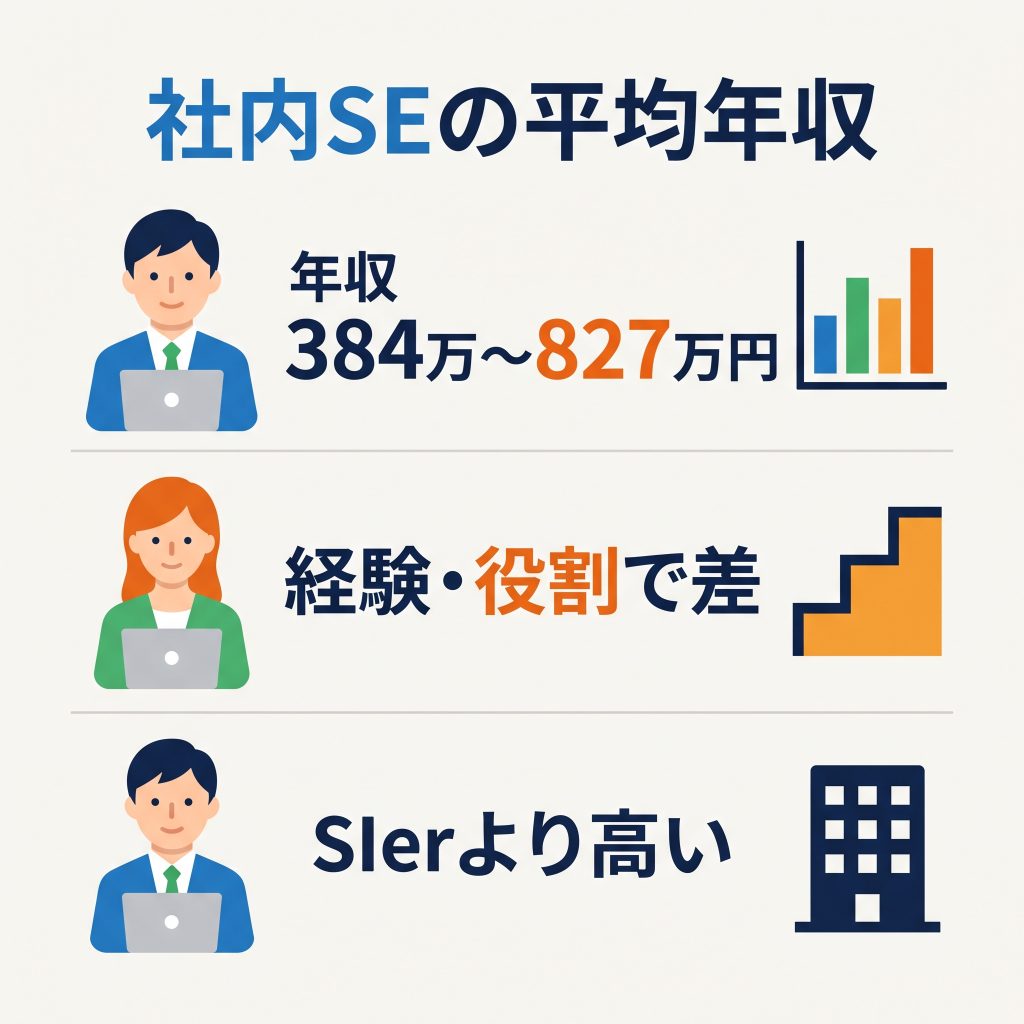社内SEの平均年収はいくら？調査別の相場