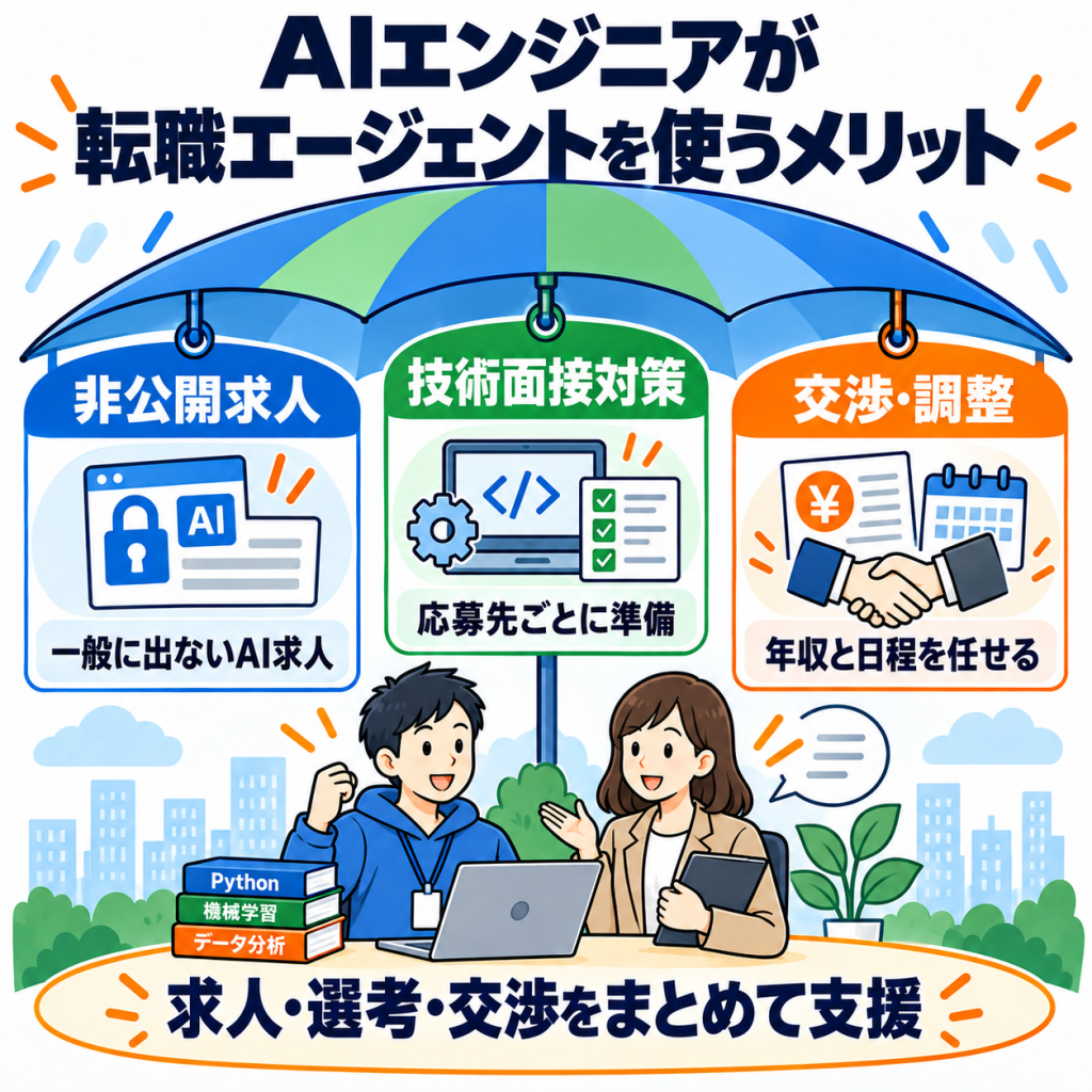 AIエンジニアが転職エージェントを使う3つのメリット