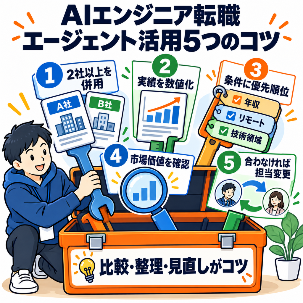 AIエンジニアが転職エージェントを活用する5つのコツ