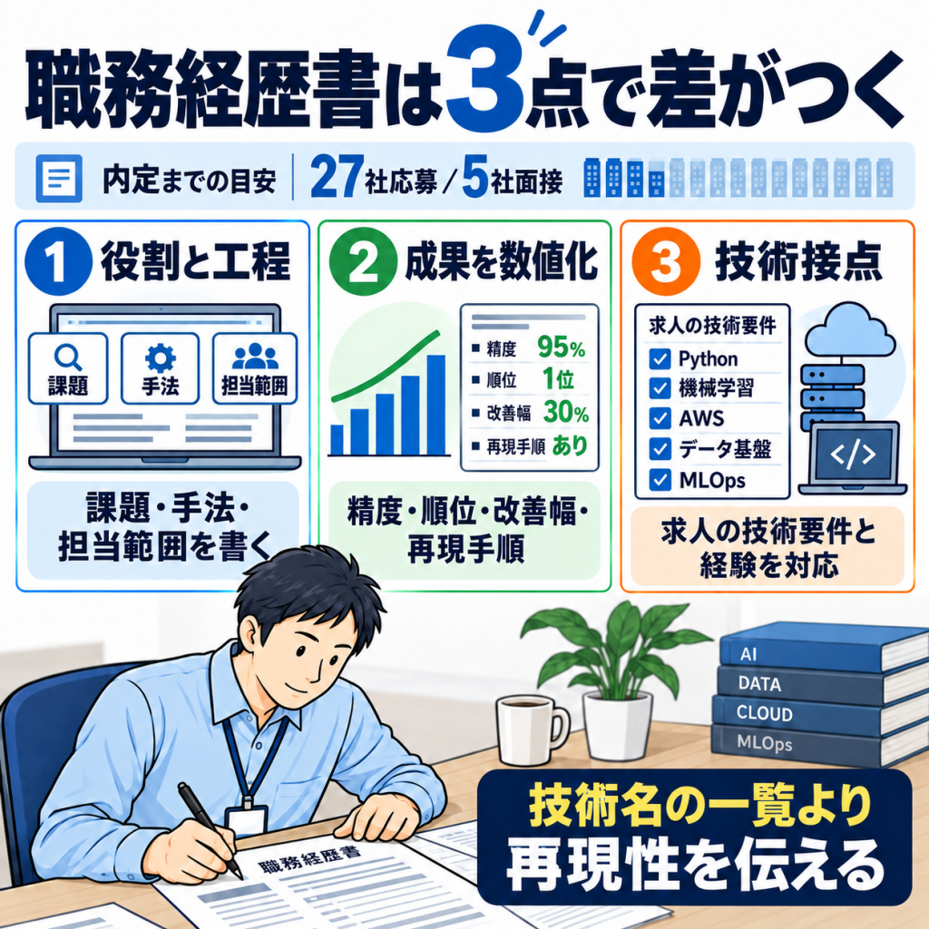 AIエンジニア転職の書類選考を突破する3つのポイント