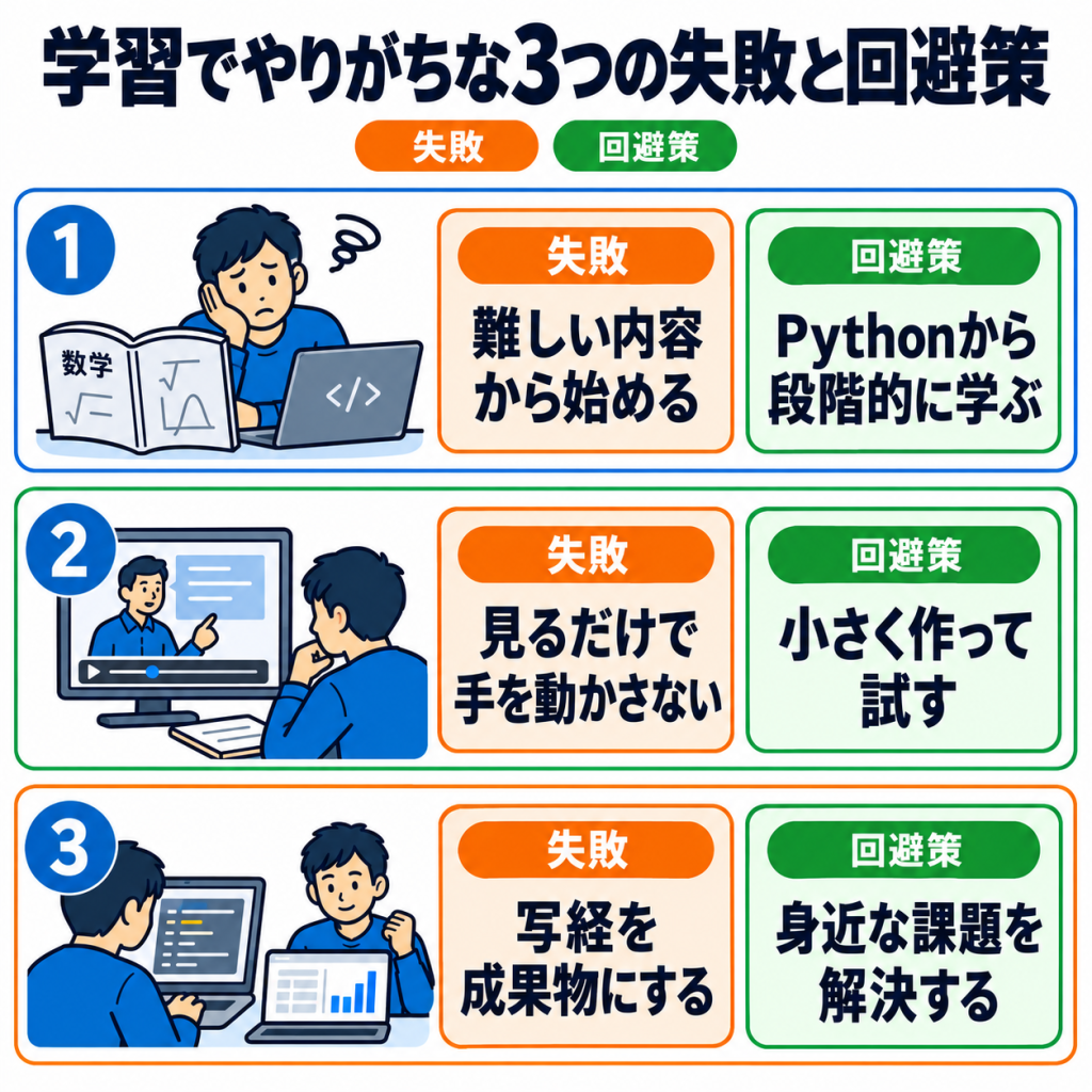 AIエンジニア未経験者が学習でやりがちな3つの失敗