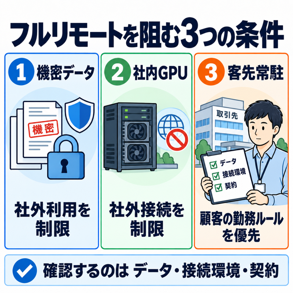 AIエンジニアのフルリモートを難しくする3つの要因