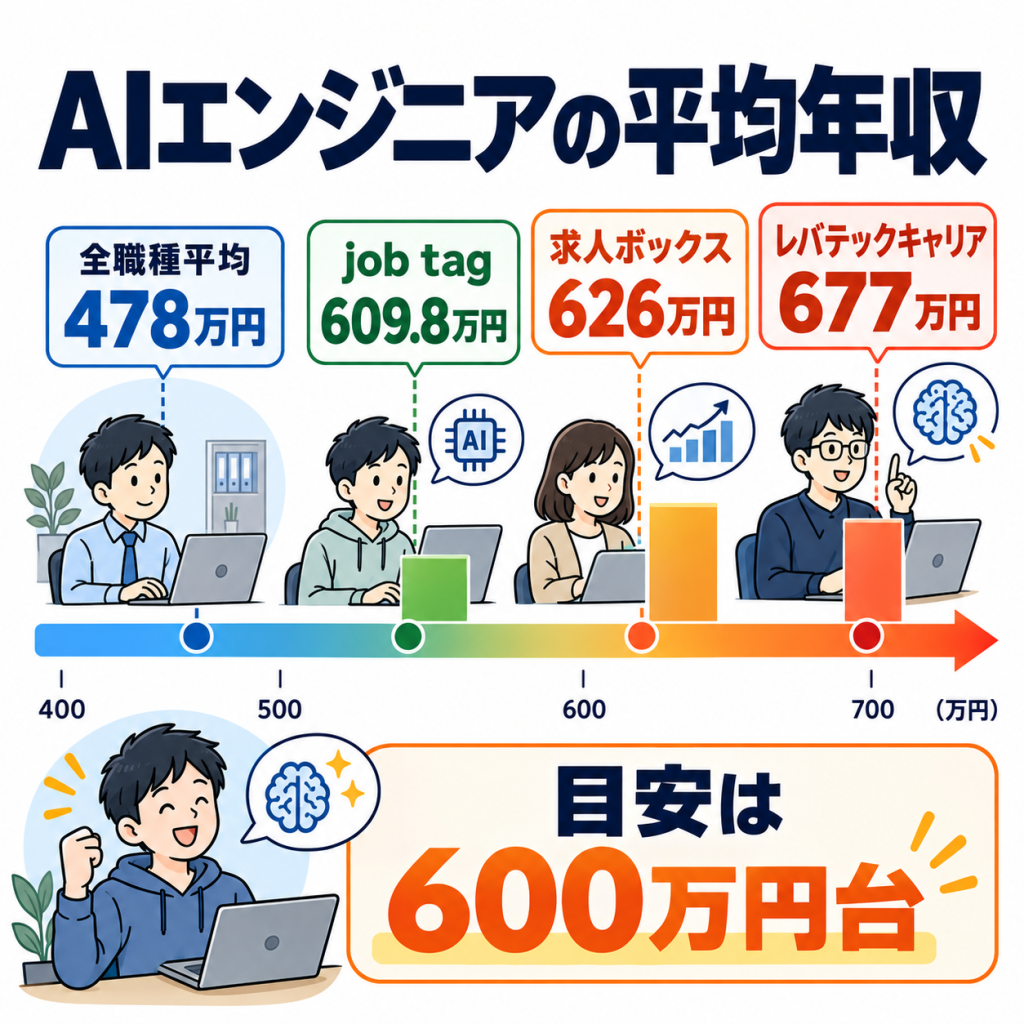 AIエンジニアの平均年収・給料はいくら？相場と年収の上限
