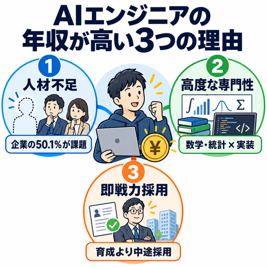 AIエンジニアの年収が高い3つの理由