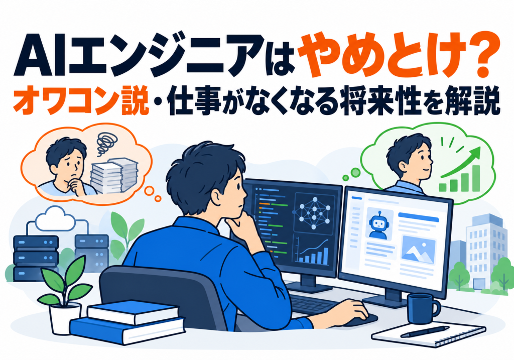 AIエンジニアはやめとけ？オワコン説・仕事がなくなる将来性を解説