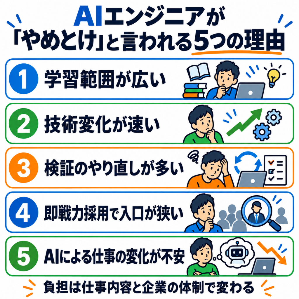 AIエンジニアが「やめとけ」と言われる5つの理由