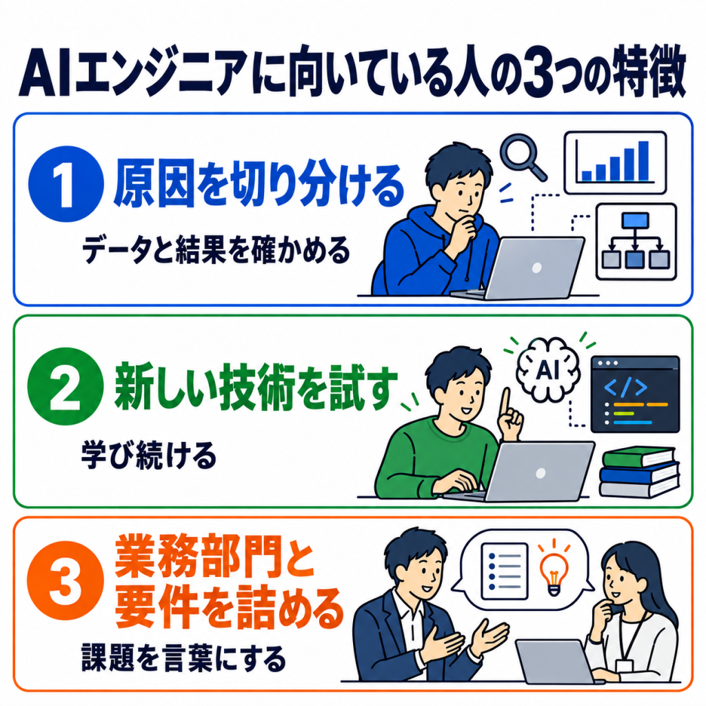 AIエンジニアに向いている人の3つの特徴
