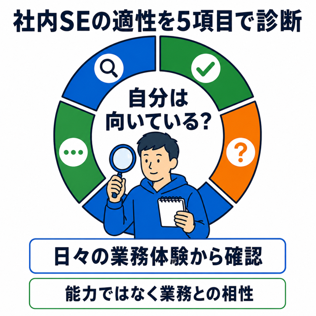社内SEの適性診断チェックリスト