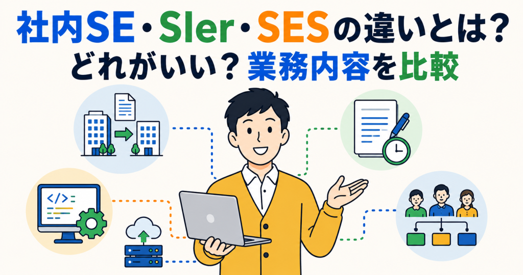 社内SE・SIer・SESの違いとは?どれがいい?業務内容を比較