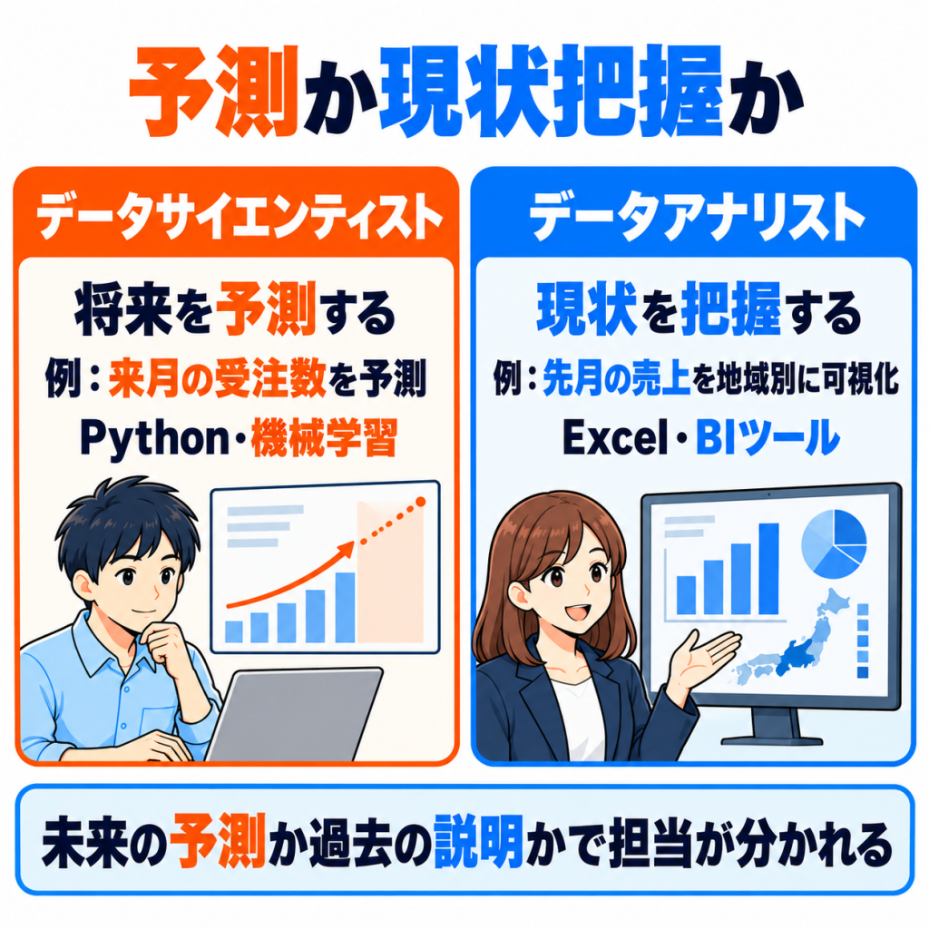 データサイエンティストとデータアナリストの違い