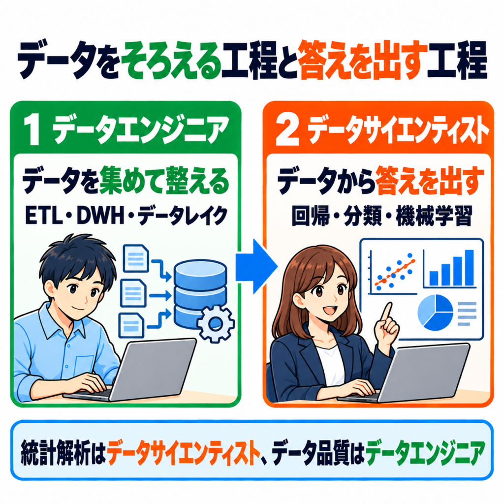 データサイエンティストとデータエンジニアの違い