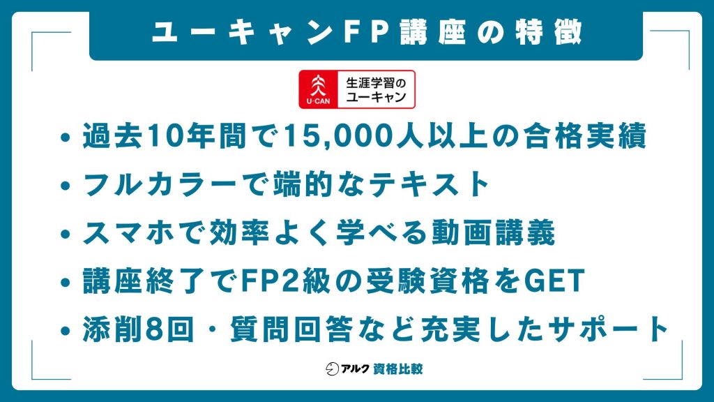ユーキャンFP講座の特徴