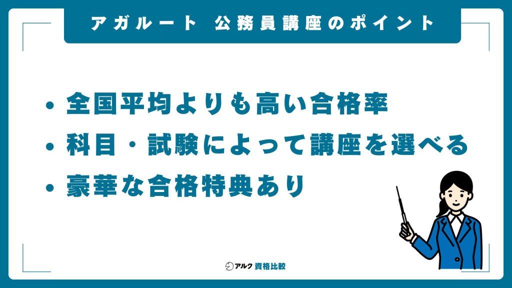 アガルートの公務員講座の概要
