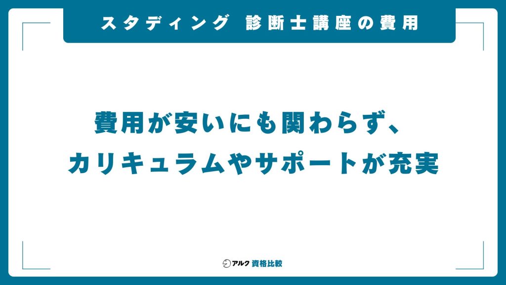 スタディング・中小企業診断士講座の費用