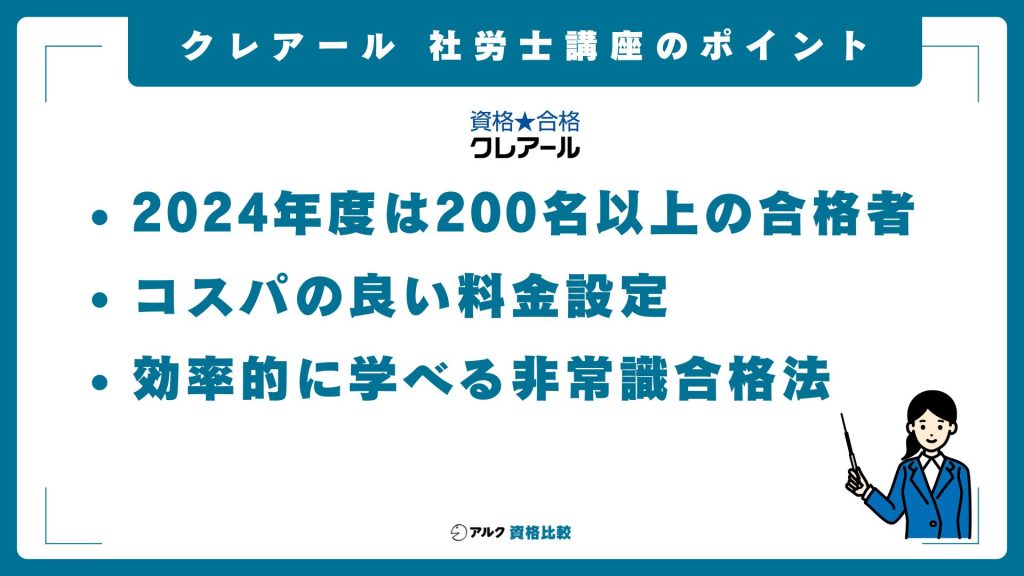 クレアール社労士講座の概要