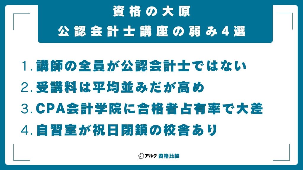 資格の大原弱み4選
