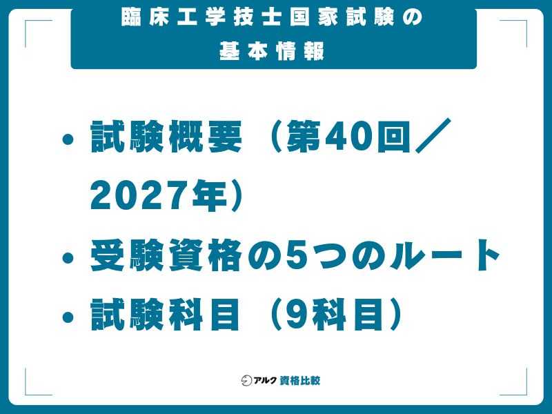 臨床工学技士国家試験の基本情報