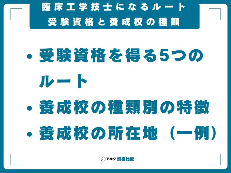 臨床工学技士になるルート｜受験資格と養成校の種類