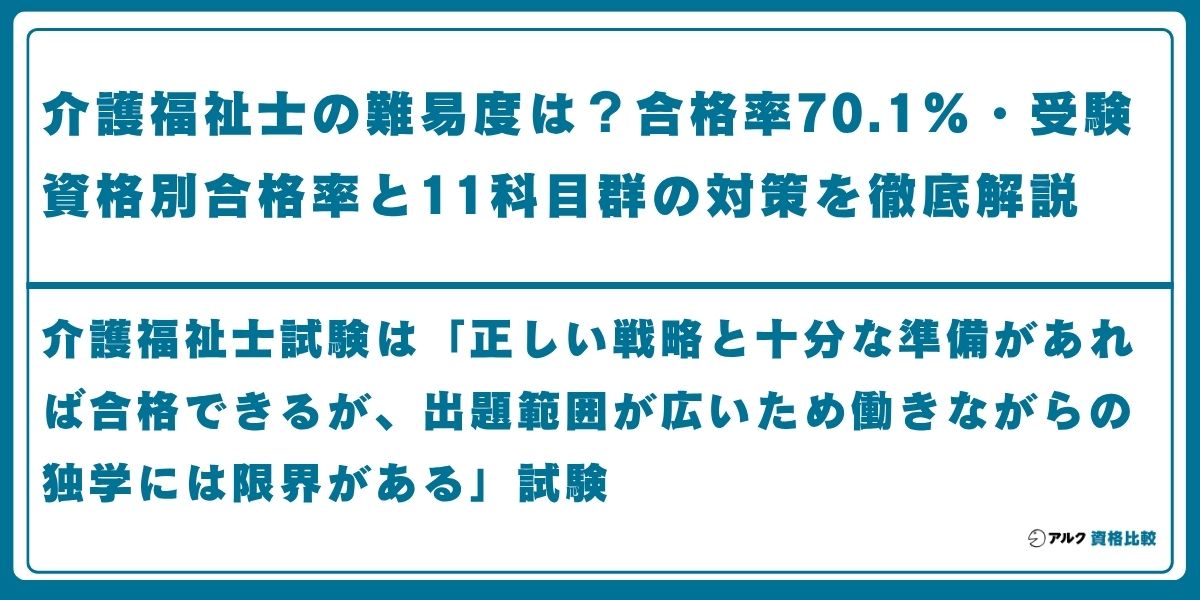 介護福祉士 難易度