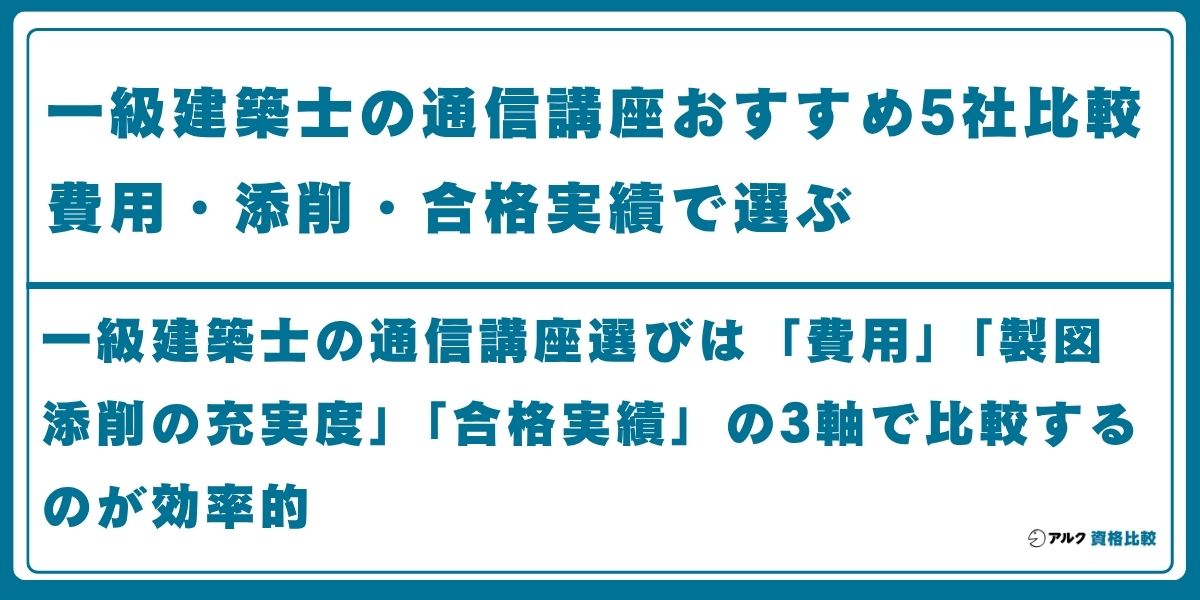 一級建築士 通信講座