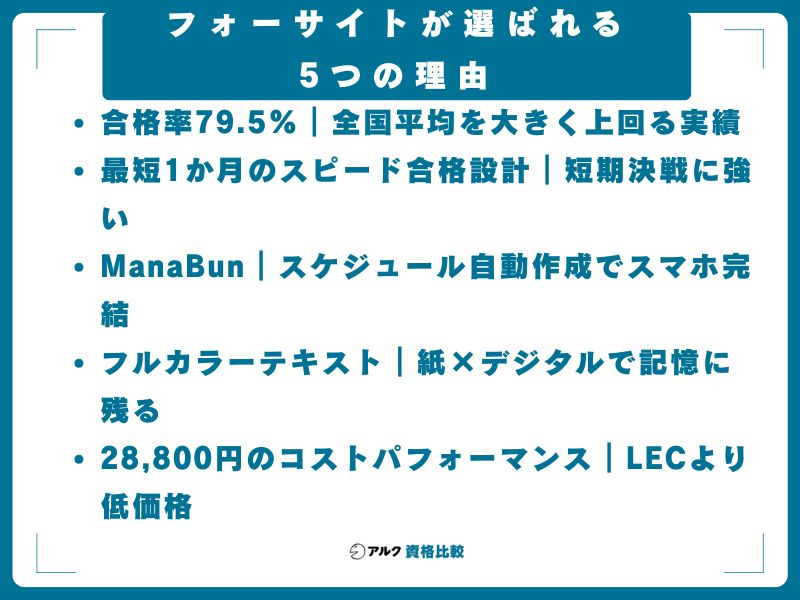 フォーサイトが選ばれる5つの理由