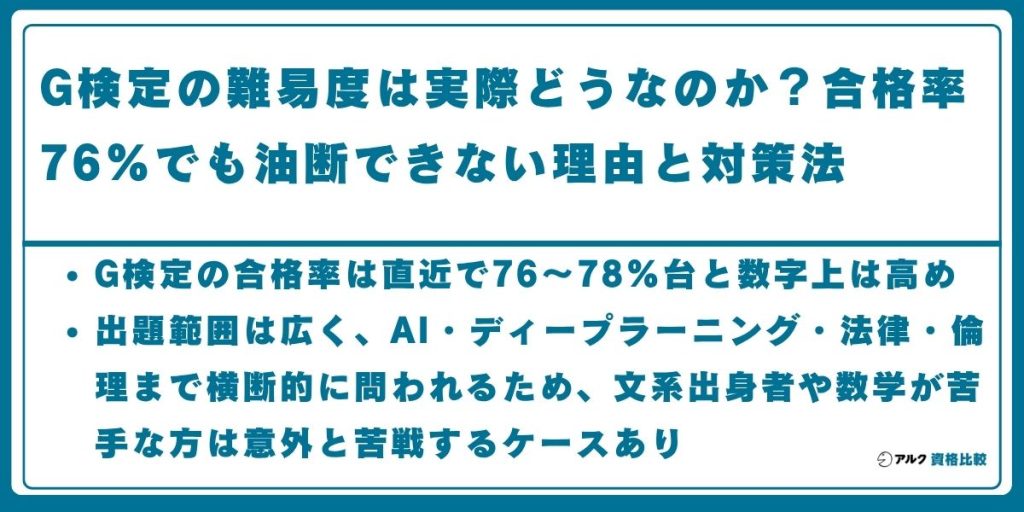 G検定 難易度