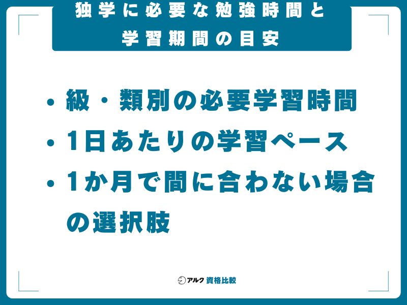 独学に必要な勉強時間と学習期間の目安