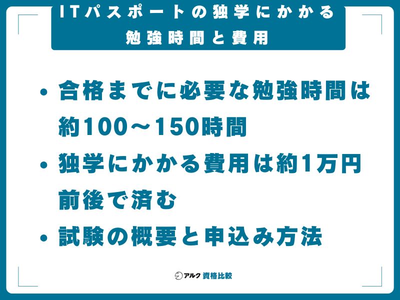 ITパスポートの独学にかかる勉強時間と費用