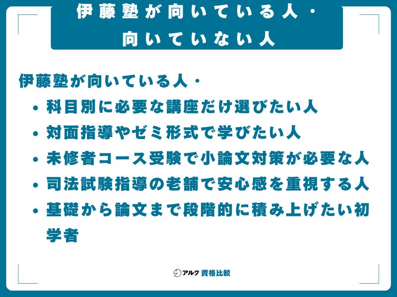 伊藤塾が向いている人・向いていない人