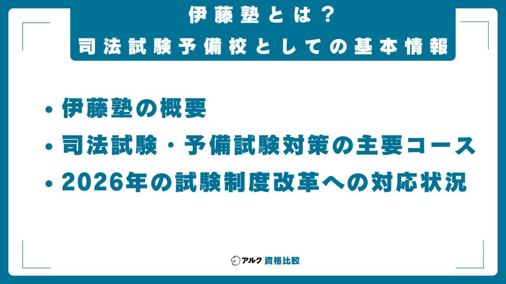 伊藤塾とは?司法試験予備校としての基本情報