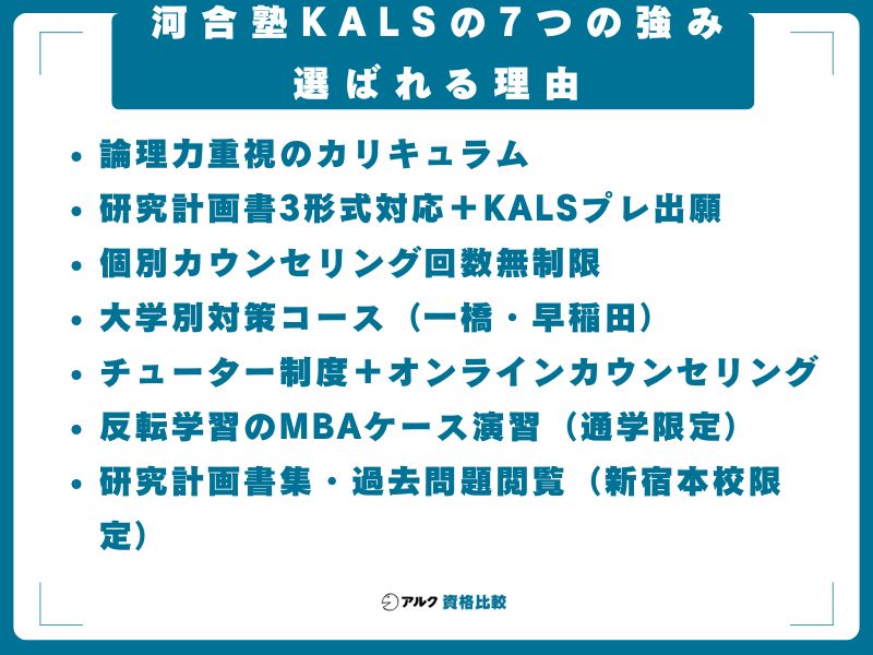 河合塾KALSの7つの強み──選ばれる理由