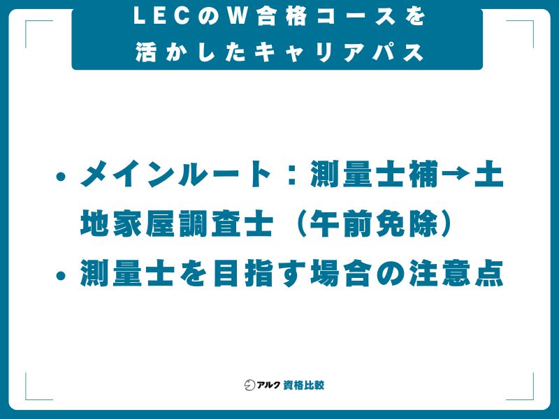 LECのW合格コースを活かしたキャリアパス
