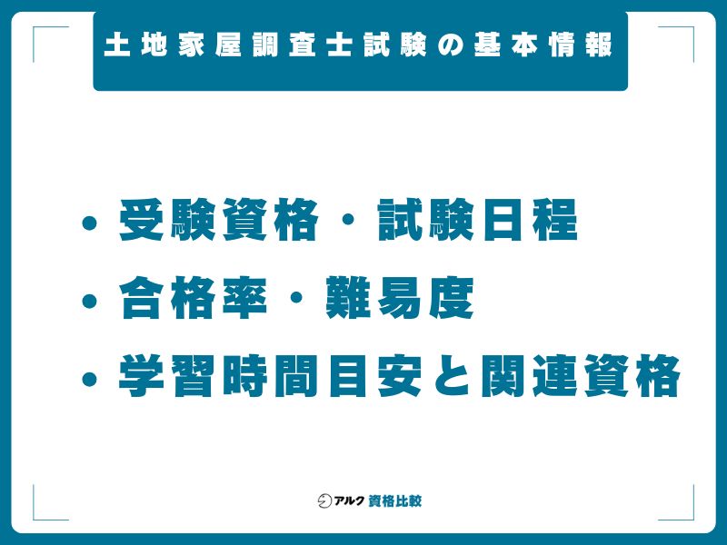 土地家屋調査士試験の基本情報
