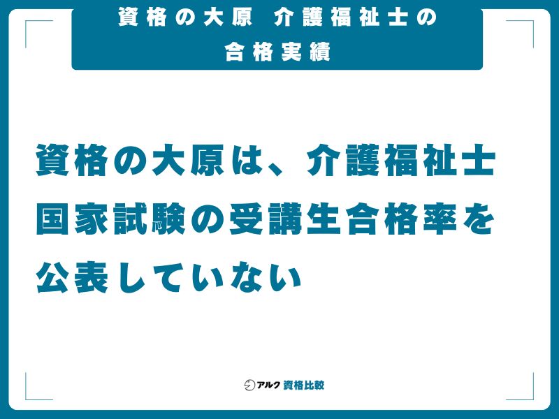 資格の大原 介護福祉士 合格実績
